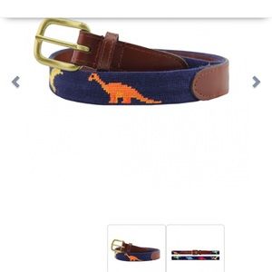Smathers & Branson Youth Needlepoint dinosaur belt